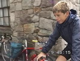 Daniel Talbot prepares to leave Pen-y-Pass youth hostel